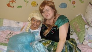 Halloween Costumes Dress up Princess Anna Queen Elsa from Frozen Mom and Daughter [upl. by Conan]