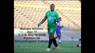 Malique Williams [upl. by Nodnarb34]