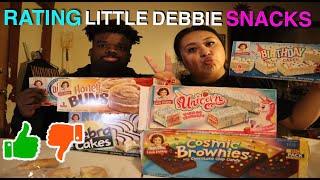 RATING LITTLE DEBBIE SNACKS 😋👍🏻🤮👎🏿 [upl. by Gotthard586]