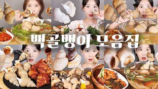 많이도 먹었다🤭 백골뱅이 먹방 모음집✨ Sea Snail Whelk eating show mukbang korean food [upl. by Htidirem]