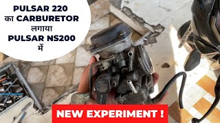 ✨Fitting Pulsar 220 Carburetor In NS 200 ✨ आज कुछ अलग हे करदिया [upl. by Leggett]