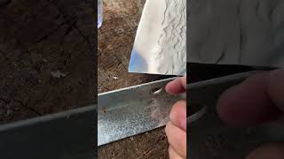 Extremely sharp handforged kitchen knife dualpurpose knife for chopping and cutting [upl. by Hayes346]