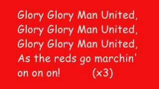 Glory Glory Man United karaoke [upl. by Peers502]