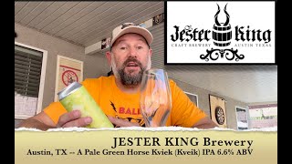 Beer Review Jester King A Pale Green Horse Kviek Kveik IPA  PopDarts  Bloopers [upl. by Teraj]