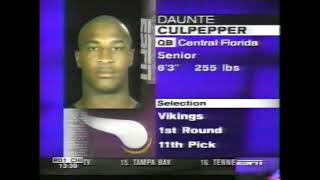 Vikings Select QB Daunte Culpepper 1999 NFL Draft [upl. by Tamanaha]