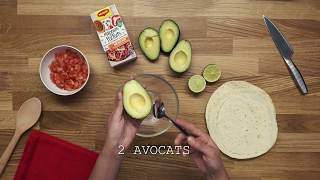 Recette pour lapéro  Les tortillas à lavocat Maggi [upl. by Ynner]