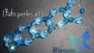 Tuto perles n°1 Bague simple en perles [upl. by Weir]