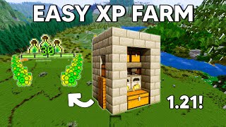 EASY BEST XP Farm in Minecraft 121 For Starter World [upl. by Ailaro]