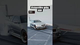 R34 GTR crazy burnout [upl. by Elleined]