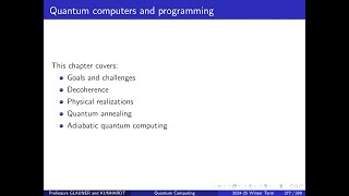 Quantum Computing 6th lecture quantum computers and programming applications [upl. by Engvall70]