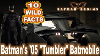 10 Wild Facts About Batmans 05 quotTumblerquot Batmobile  Batman Begins 2005 [upl. by Anasus]