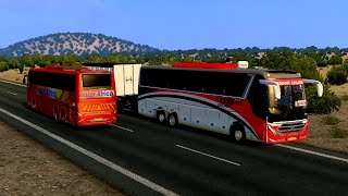 timboon coacheszhongtong mega bus mod pulling trailer harare to joburg  ets2 150 african style [upl. by Jerrilee]