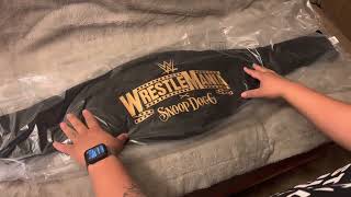 WWE Wrestlemania Super Store Exclusive Snoop Dogg Presents WWE Golden Title [upl. by Jurkoic421]