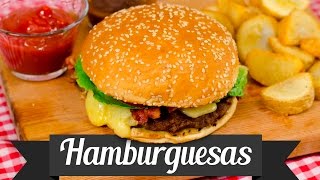 COMO HACER HAMBURGUESAS CASERAS 🍔🍟MUY FACIL  Recién Cocinados [upl. by Gelhar]