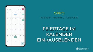 Feiertage im Kalender einausblenden  Oppo Android 12  ColorOS 12 [upl. by Leduar]