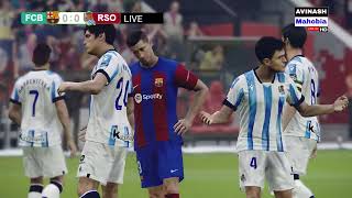 🔴LIVE Barcelona vs Real Sociedad  LaLiga 2324  Match Live Today PES 21 Simulation Gameplay [upl. by Cesaria]