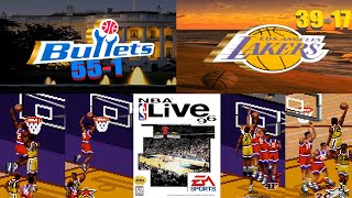 Taking on the Lake Show  Washington Bullets vs LA Lakers  NBA Live 96  Gm 53  nbalive96 [upl. by Idnas]