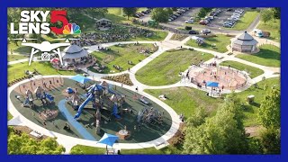 Drone video Millennium Park reopens in Creve Coeur Missouri [upl. by Torry]