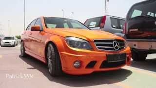 orange C63 AMG V8 Biturbo MercedesBenz in Dubai [upl. by Ayotna27]