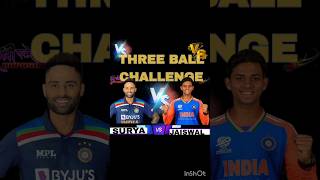 SURYA VS JAISWAL THREE BALL CHALLENGE viral trending shots icc [upl. by Lezlie456]