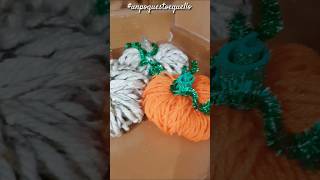 Come fare Zucca di lana in un minuto tutorial shorts homedecor shortvideo howto halloween [upl. by Snapp]