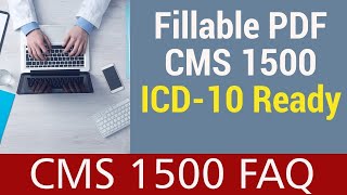 CMS 1500 PDF  ICD10 Ready HIPAA Compliant in a Fillable PDF [upl. by Pappano819]