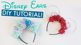 DIY Floral Disney Ears Tutorial  BalsaCirclecom [upl. by Bunns]