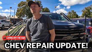 CHEVY 1500 REPAIR UPDATE 126 LIVING OFF THE VAN TRAVEL AUSTRALIA LivingOffTheVan [upl. by Naellij]