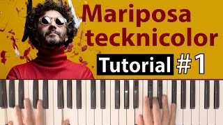 Como tocar quotMariposa tecknicolorquotFito Páez  Parte 13  Piano tutorial y partitura [upl. by Yniar]