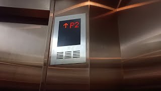 Another Mitsubishi Traction Elevators at Plaza Senayan Jakarta Carpark [upl. by Nixie254]