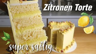 💛Zitronentorte Rezept schnell und einfach [upl. by Bluhm]