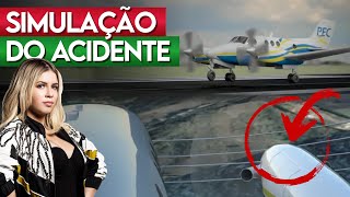 Simulação do acidente de avião de Marília Mendonça em CaratingaMG [upl. by Anahsak86]