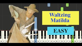 Banjo Paterson  Waltzing Matilda Easy Piano Tutorial [upl. by Adnarrim]