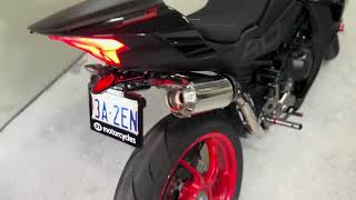 CFMoto 450 SRS Vandemon exhaust upgrade [upl. by Olethea]