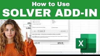 How to Add amp Use the SOLVER Addin for EXCEL free quotwhatif analysis tool [upl. by Scammon]