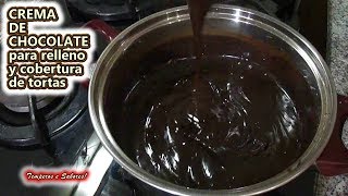 CREMA DE CHOCOLATE para rellenos y coberturas de tortas [upl. by Gelasius]