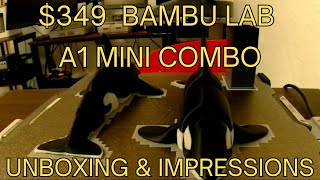 349 Bambu Lab A1 Mini Combo Unboxing amp Impressions  July 2024 whattmeter 3dprinting 3d [upl. by Neelasor]