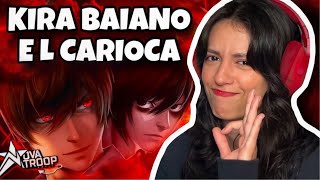 REACT Sacrilégio Inepto  Novatroop  L e Kira Death Note ft ‪AniRap‬  gostosa reagindo [upl. by Ellerrad]