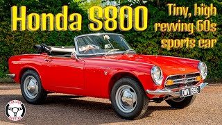 Honda S800  Tiny 11000 rpm 60s sports car driven [upl. by Immij]