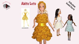 TUTORIAL UNCINETTO BARBIE VESTITO LOTO parte 2 [upl. by Derek]