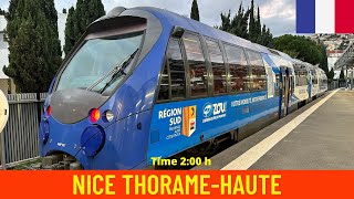 Cab Ride Nice to ThorameHaute Chemins de Fer de Provence France  train drivers view in 4K [upl. by Yattirb487]