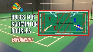 🏆Rules for Badminton Doubles  By BadmintonPlanetcom [upl. by Inad]