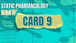 Static PHARMAcology CARD 9 [upl. by Amye391]