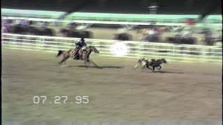 Rodeo  Cheyenne Senior Steer Roping  1995 Part 1 [upl. by Ruon781]