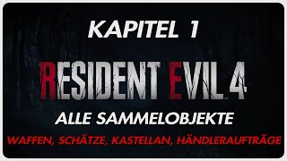 RESIDENT EVIL 4  ALLE Sammelobjekte in Kapitel 1 Ps5 [upl. by Otir]