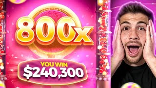 INSANE 240000 Pachinko Win On Crazy Time [upl. by Asenej]