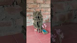 Beautiful miniature clay house 🏠  clayhouse mudhouse craft [upl. by Chere]