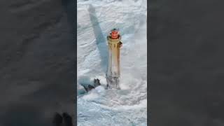 The Nividic Lighthouse Ushant Brittany  The First Automatic Lighthouse in the World 🇫🇷 [upl. by Halyk]