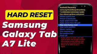 Samsung Galaxy Tab A7 Lite Hard Reset Pattern Unlock  Full Guide [upl. by Leirvag]