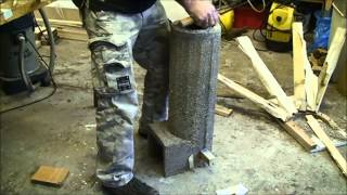 Part 2 New rocket stove mass heater cast riser [upl. by Belayneh]